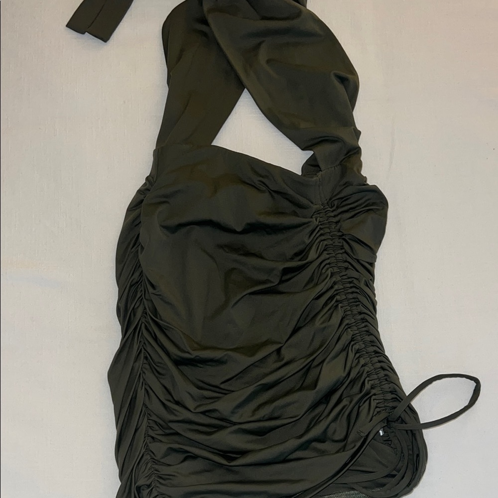 Elegant Black Ruched Dress